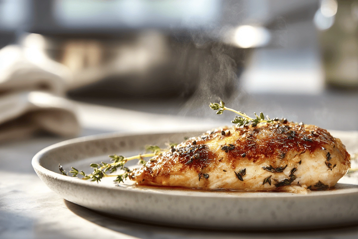 how to keep thin chicken breast moist on a plate