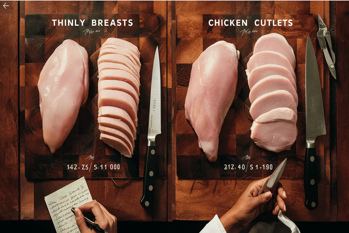 Thin-Sliced Chicken Breasts vs. Chicken Cutlets