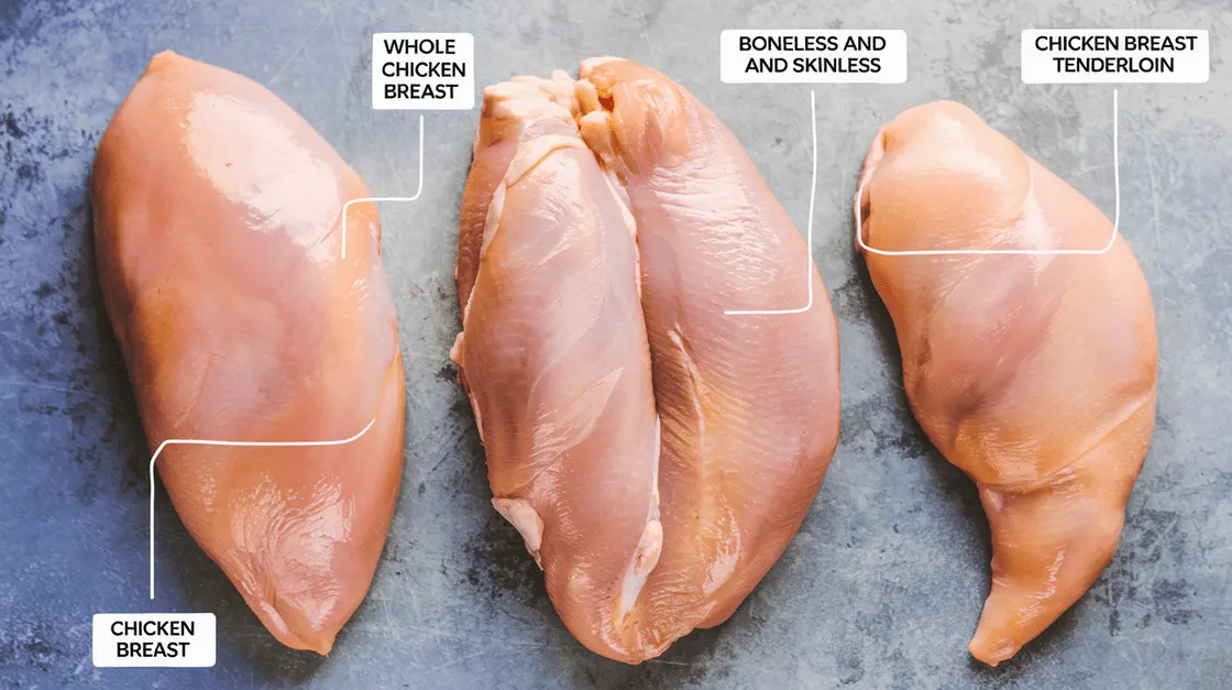 different cuts of chicken breast