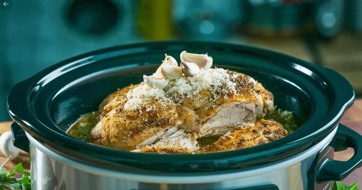 Slow Cooker Garlic Parmesan Chicken