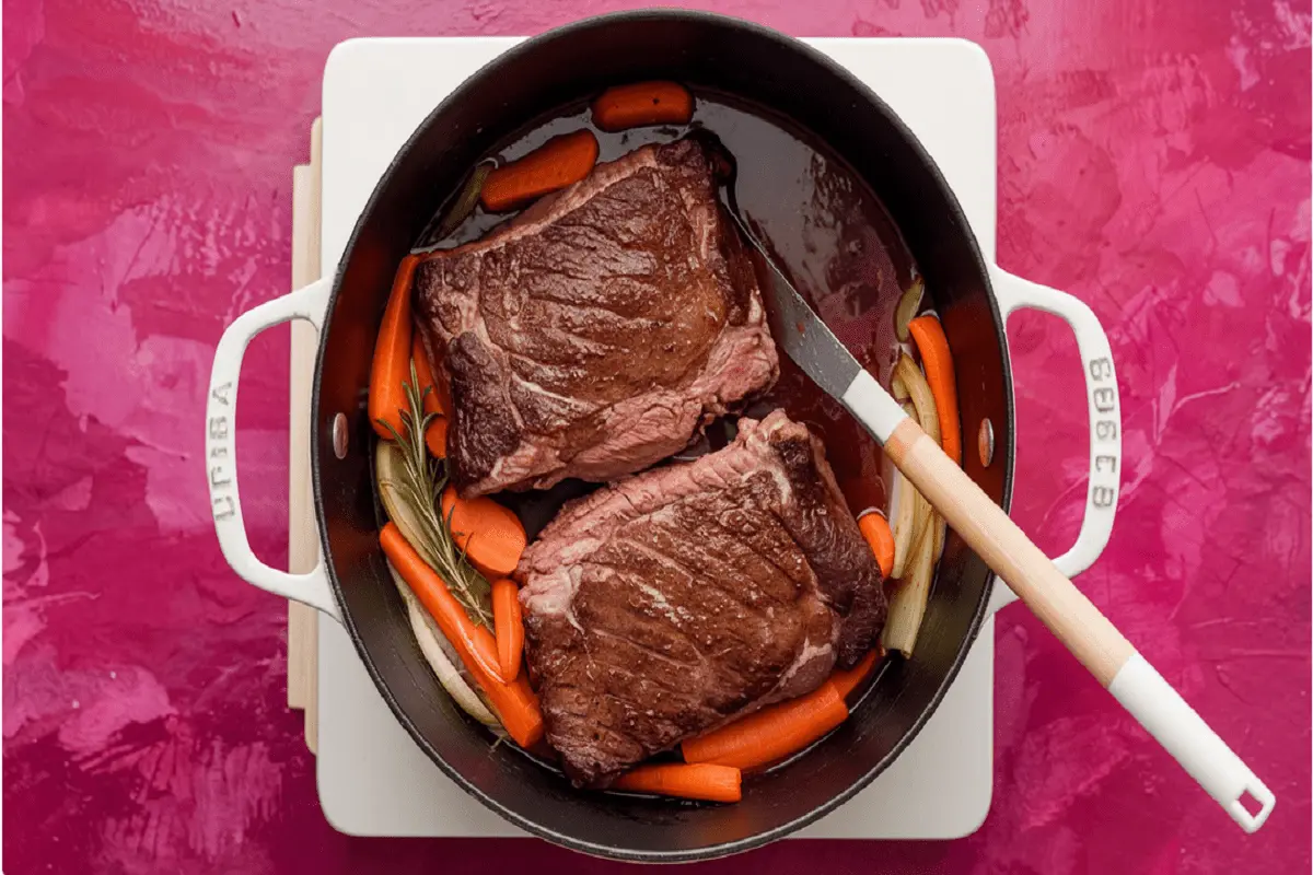 Braised beef short ribs