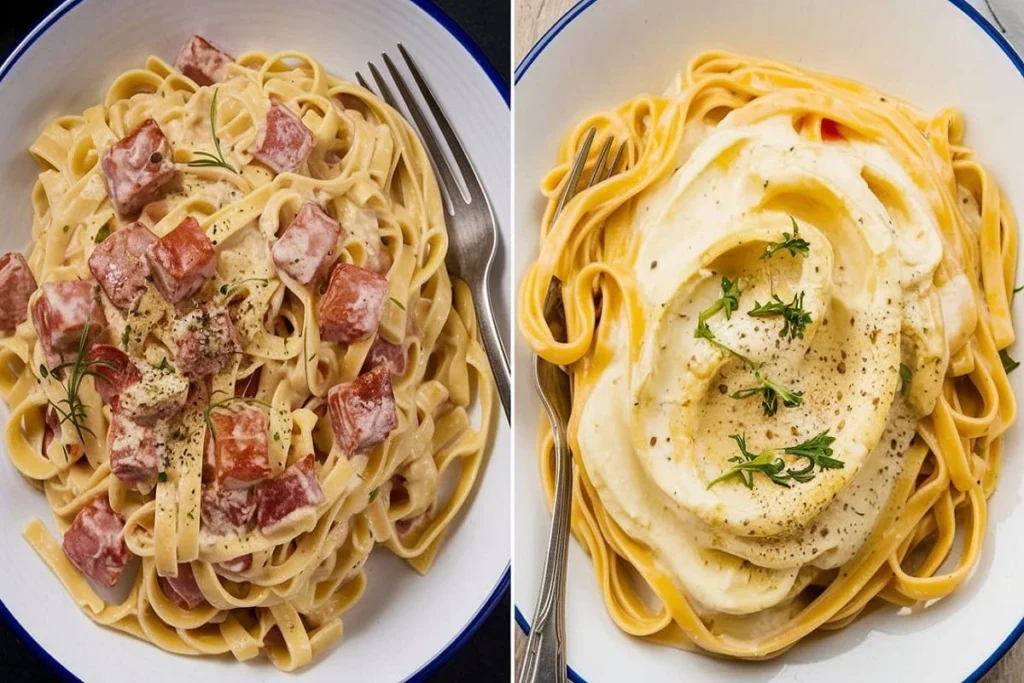 Fettuccine Carbonara vs Alfredo