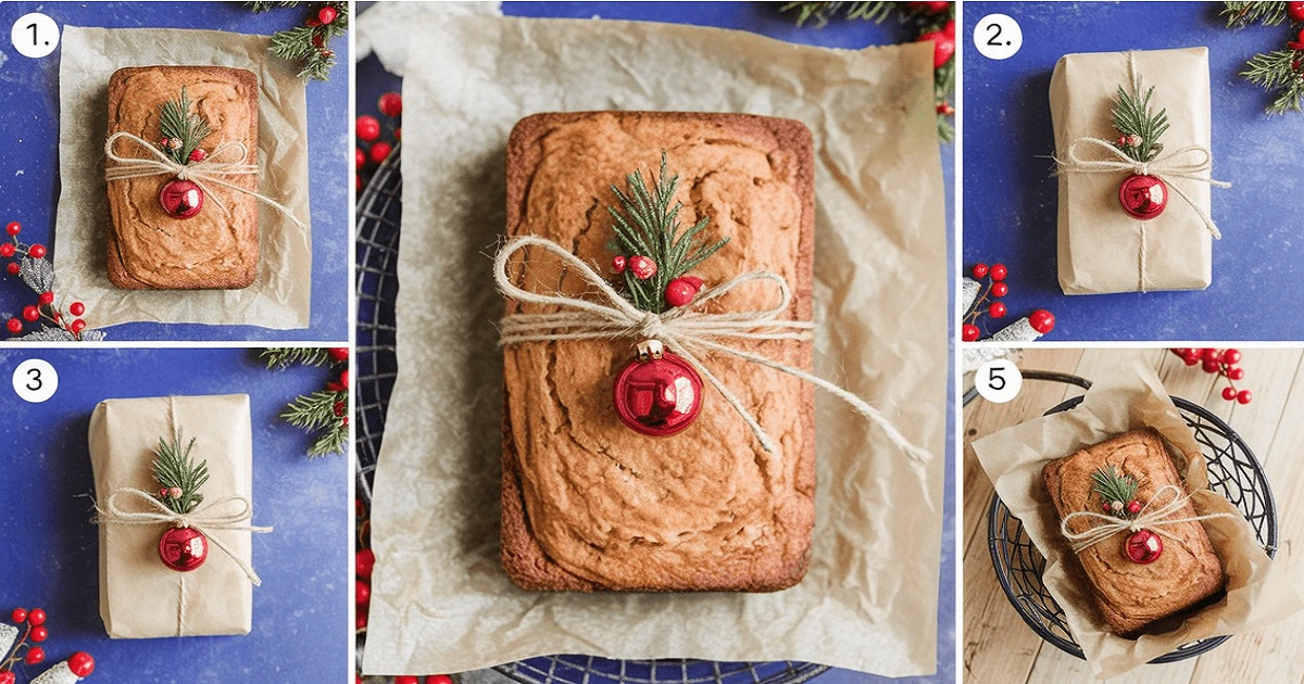 How to gift wrap homemade banana bread