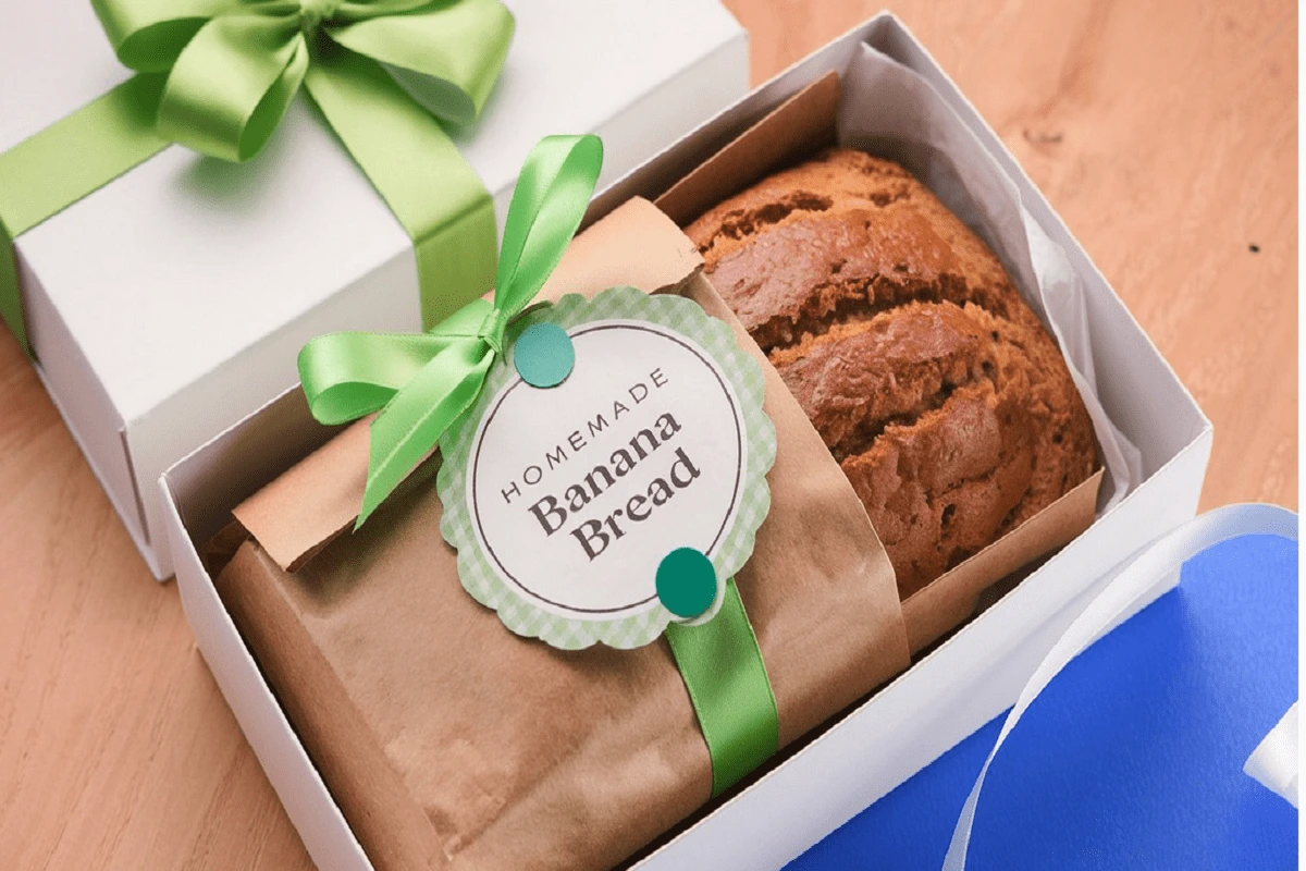 How to gift wrap homemade banana bread