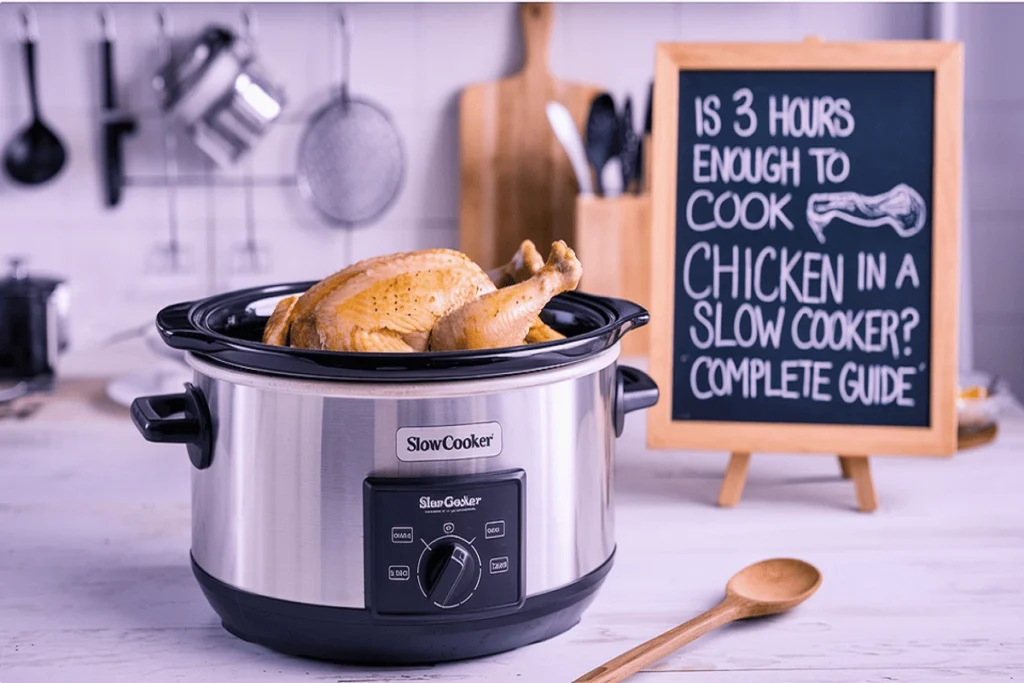 Is 3 hours enough to cook chicken in a slow cooker