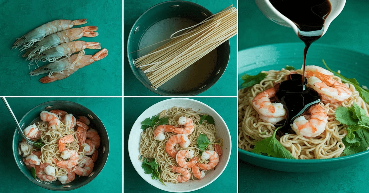 Shrimp noodles recipe