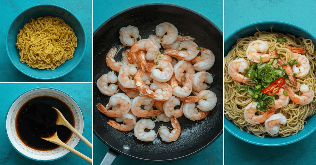 Shrimp noodles recipe