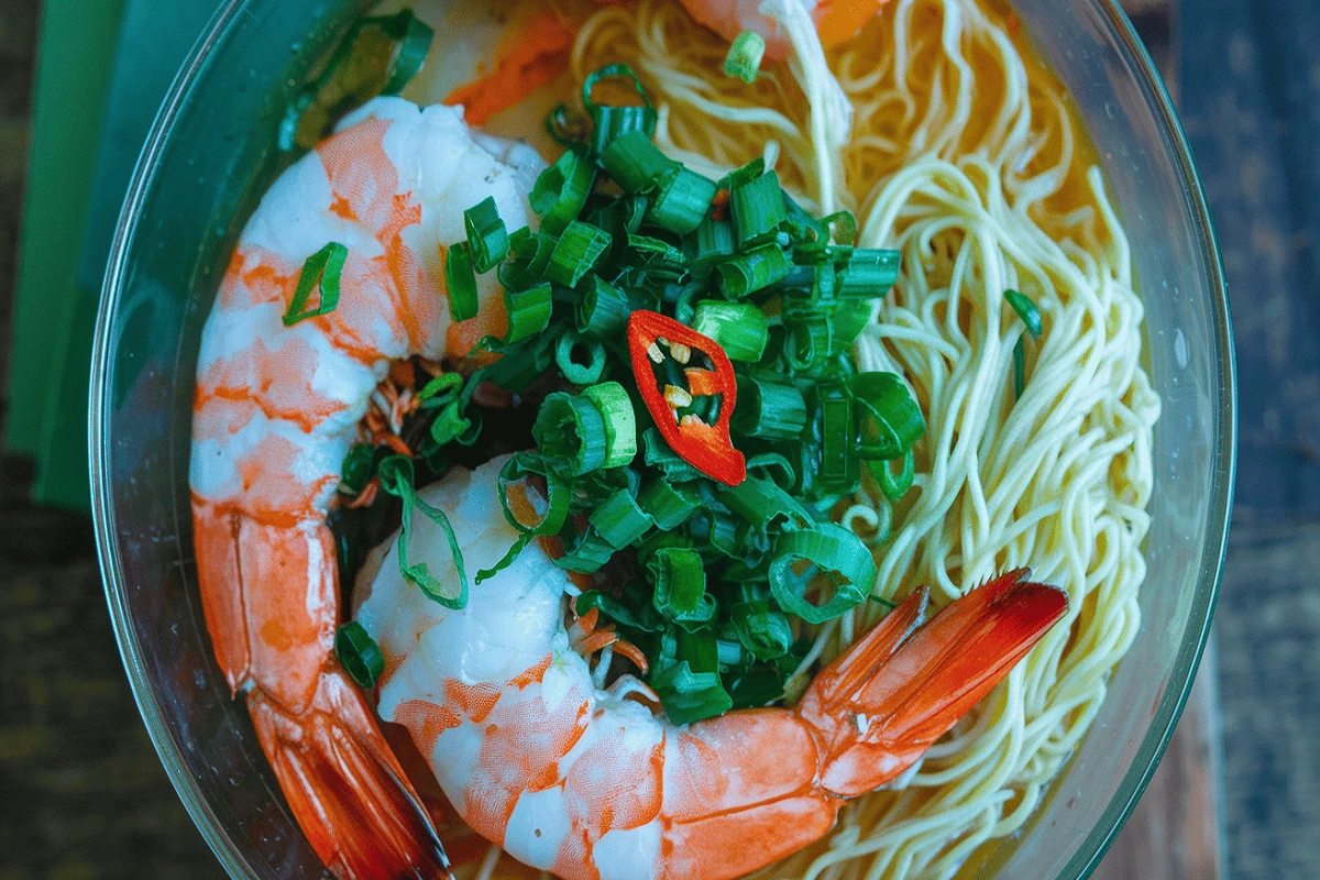 Shrimp noodles recipe