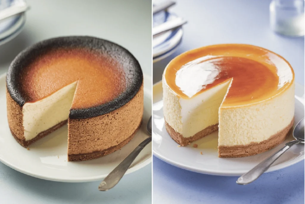 Difference between Basque and regular cheesecake