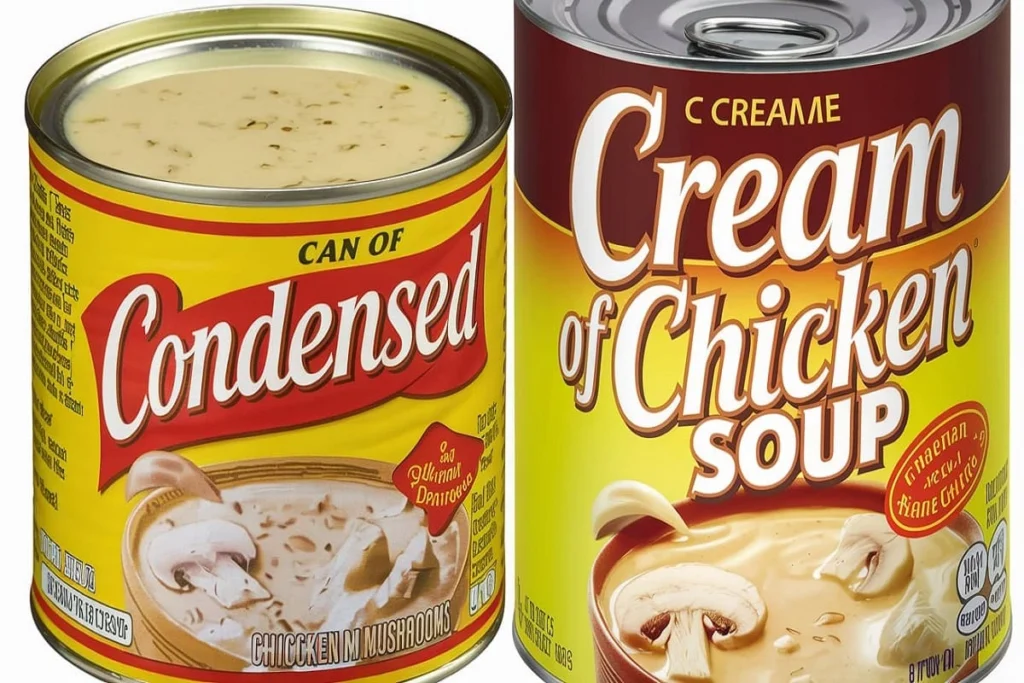 Is condensed cream of chicken soup the same as cream of chicken soup