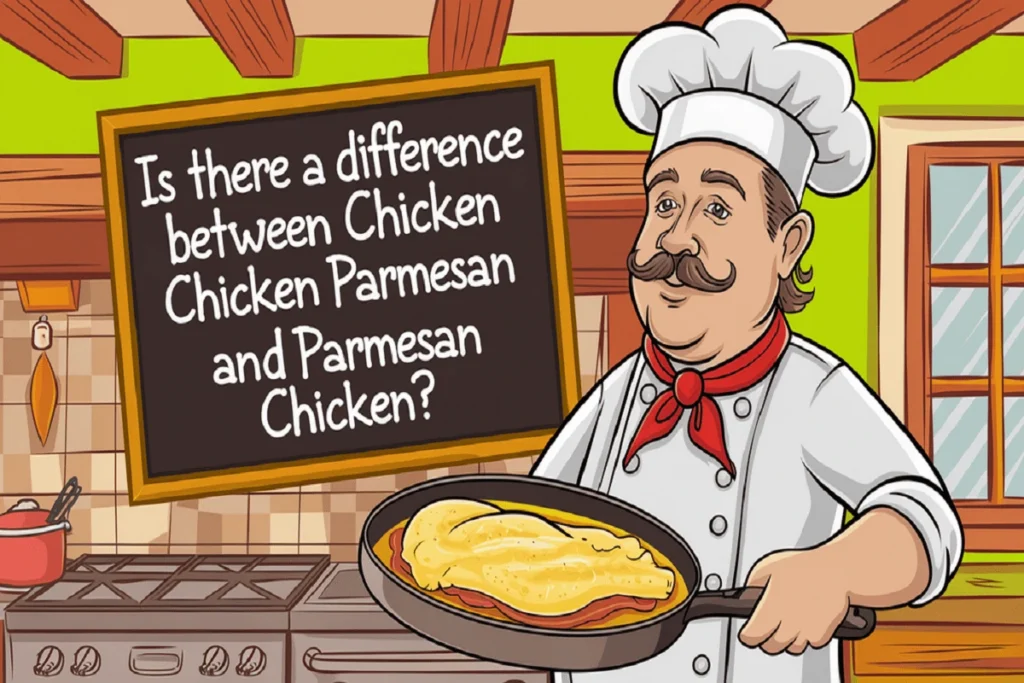 Is there a difference between chicken parmesan and parmesan chicken