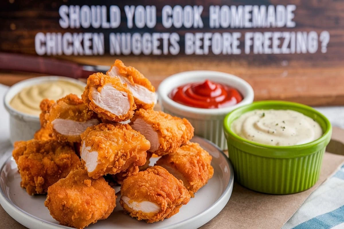 Should you cook homemade chicken nuggets before freezing