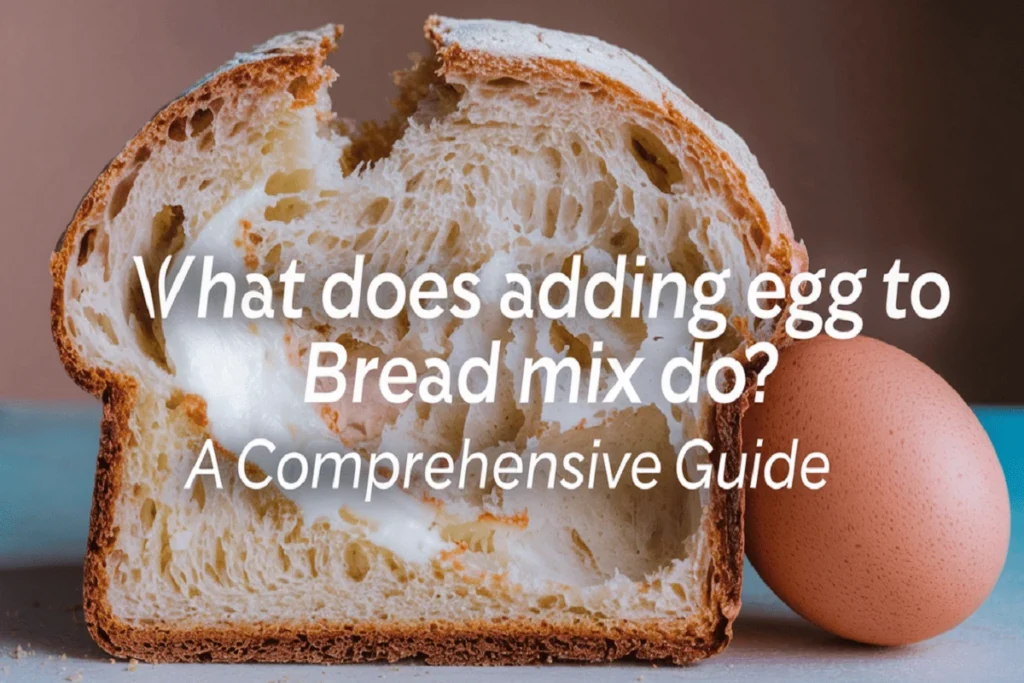 What does adding egg to bread mix do