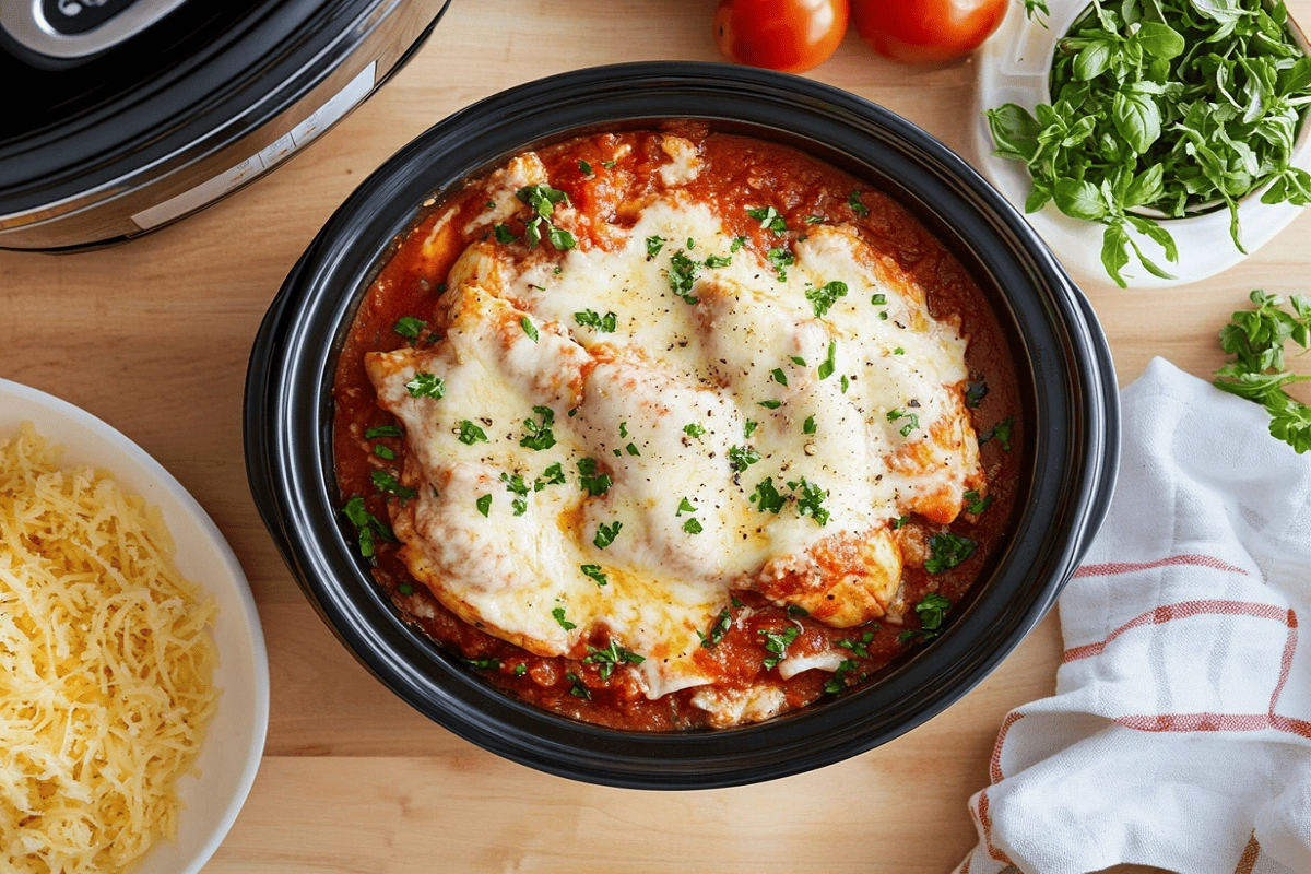 Slow Cooker Chicken Parmesan