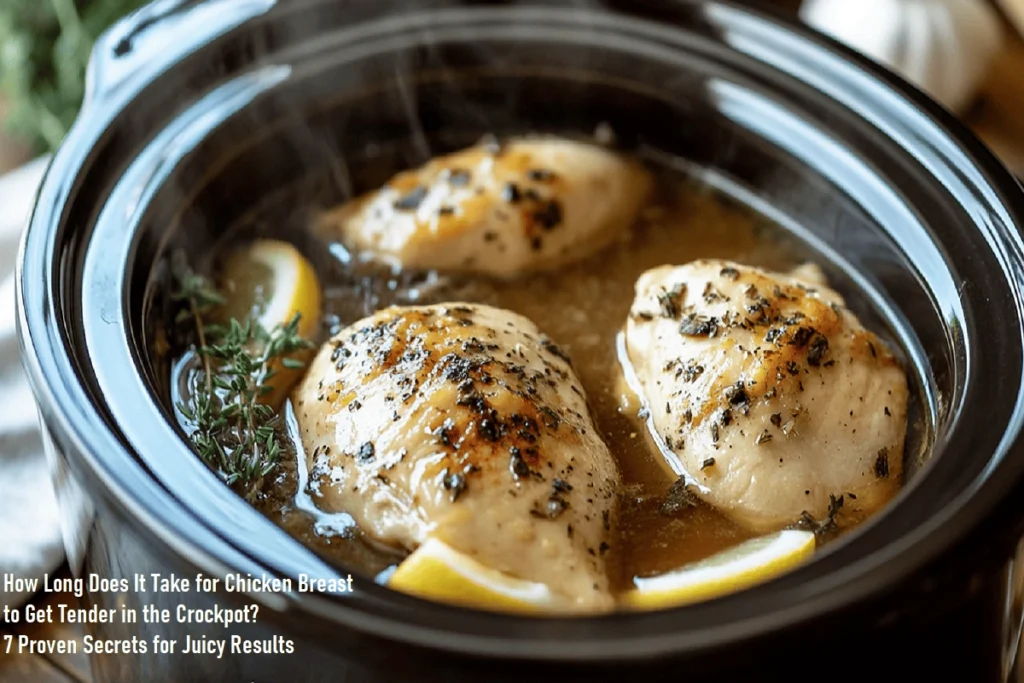 How long does it take for chicken breast to get tender in the crockpot?