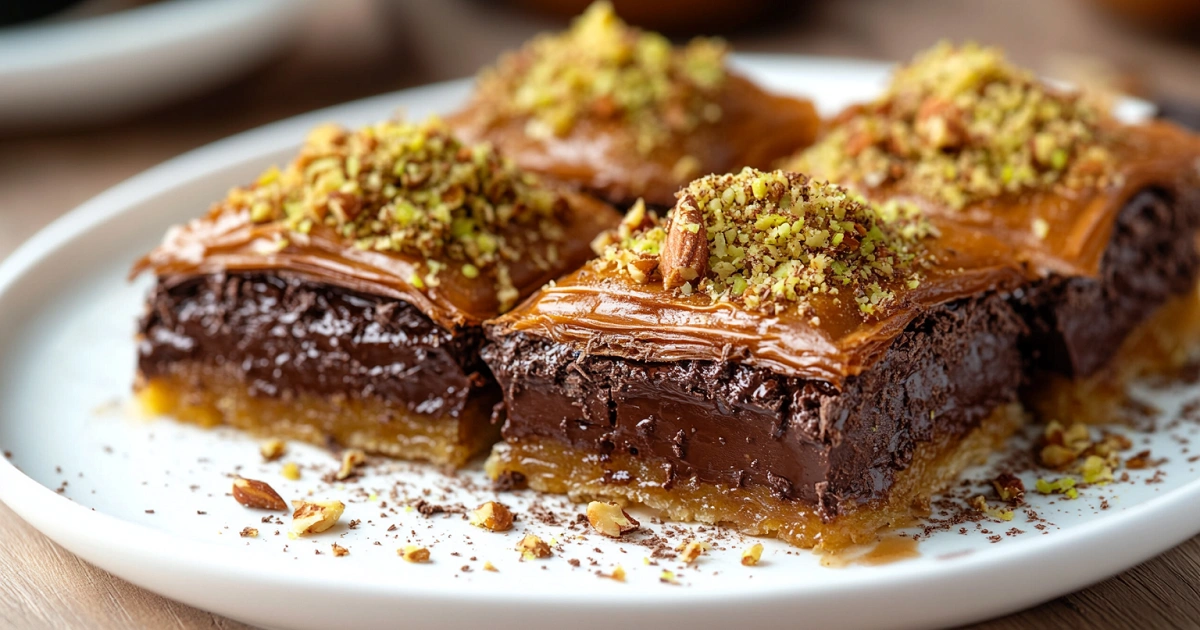 Chocolate kunafa Dubai chocolate dessert