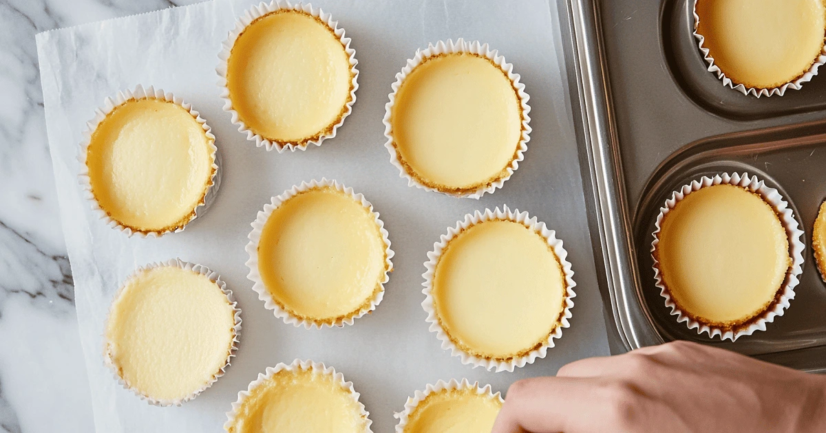 How do you know when mini cheesecakes are done