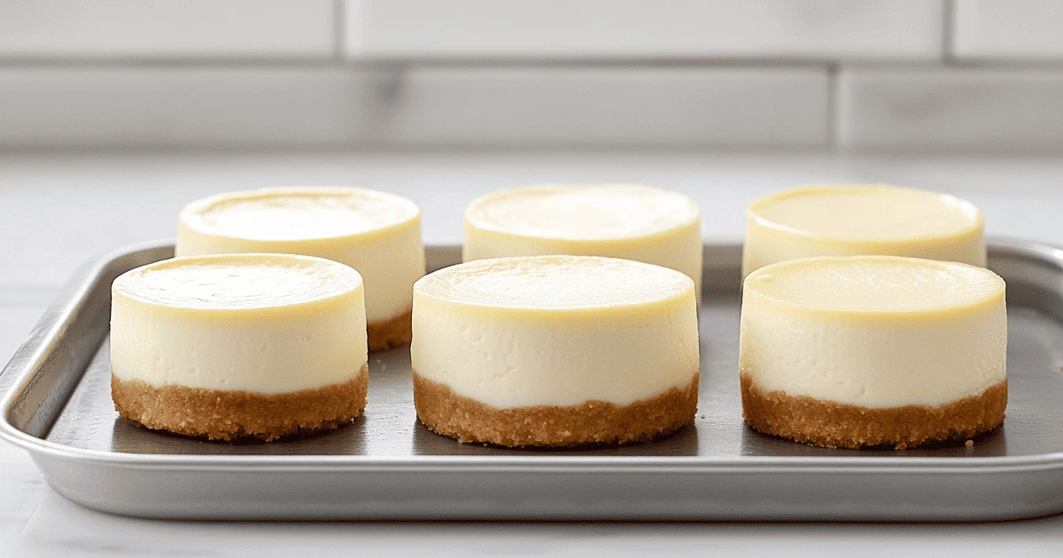 How do you know when mini cheesecakes are done
