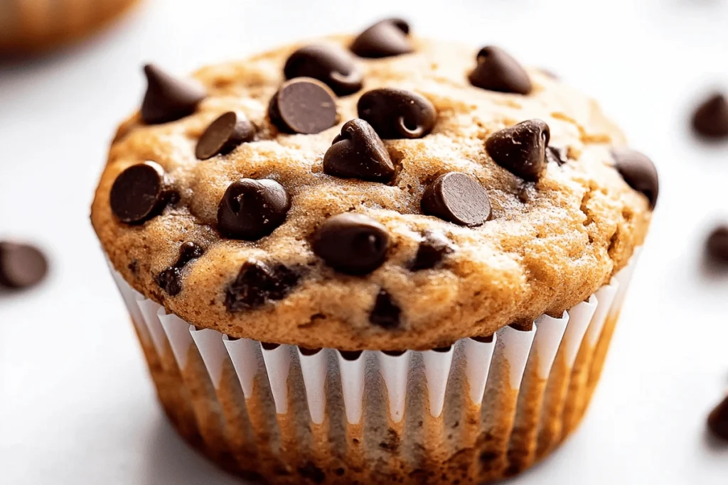 Moist Chocolate Chip Muffins with Yogurt