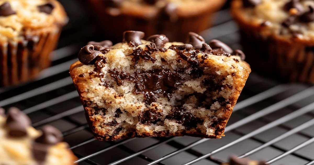 Moist Chocolate Chip Muffins with Yogurt