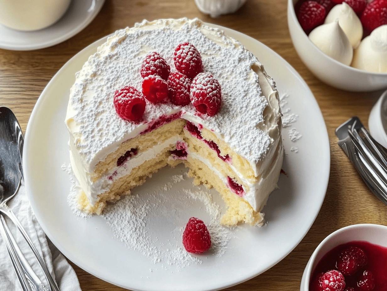 White Chocolate Raspberry Dream Cake