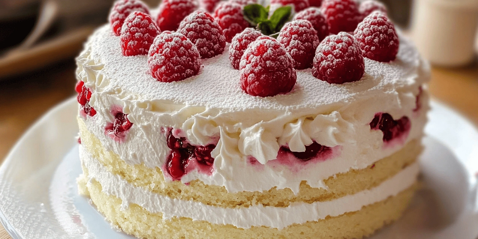 White Chocolate Raspberry Dream Cake