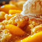 Fresh Southern Peach Cobbler straight from the oven