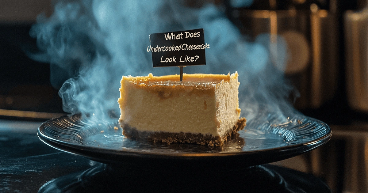 what does undercooked cheesecake look like