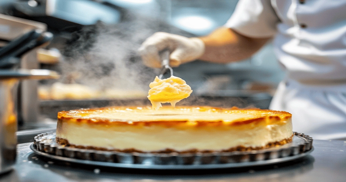 what does undercooked cheesecake look like
