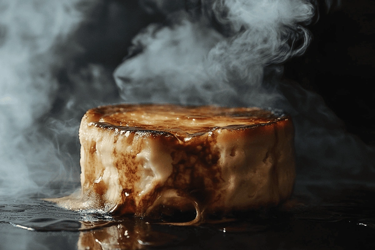what does undercooked cheesecake look like