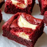 Cake Mix Red Velvet Cheesecake Brownies in baking pan