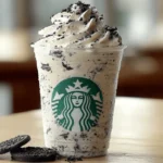 Starbucks Oreo Frappuccino Copycat topped with whipped cream and cookie crumbles