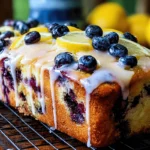 Best Blueberry Yogurt Loaf Cake with Lemon Glaze
