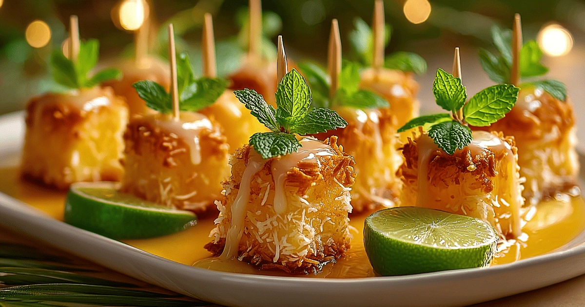  Coconut Pineapple Bites party platter