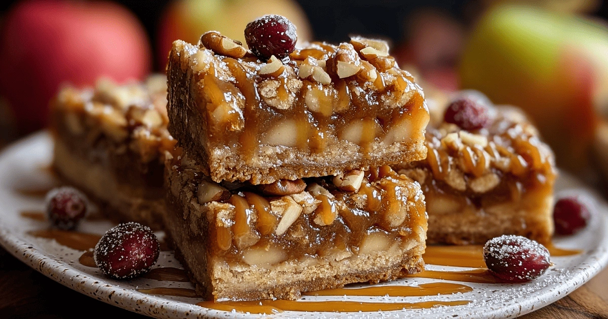 Customized Salted Caramel Apple Pie Bars
