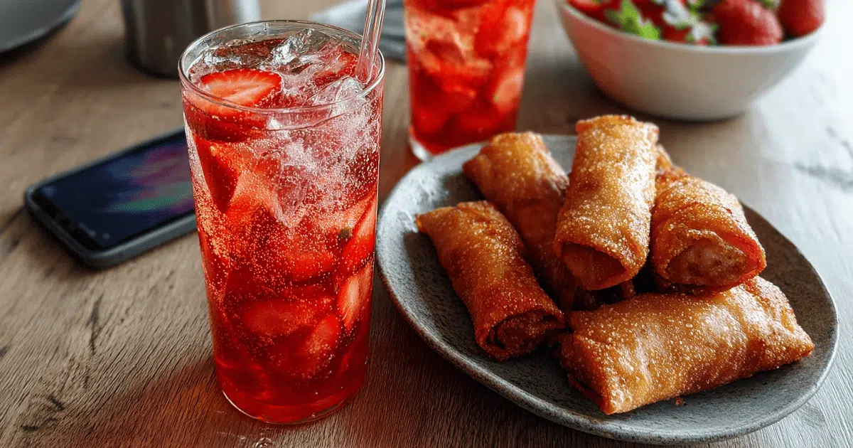 Strawberry Dirty Sprite and appetizer pairing