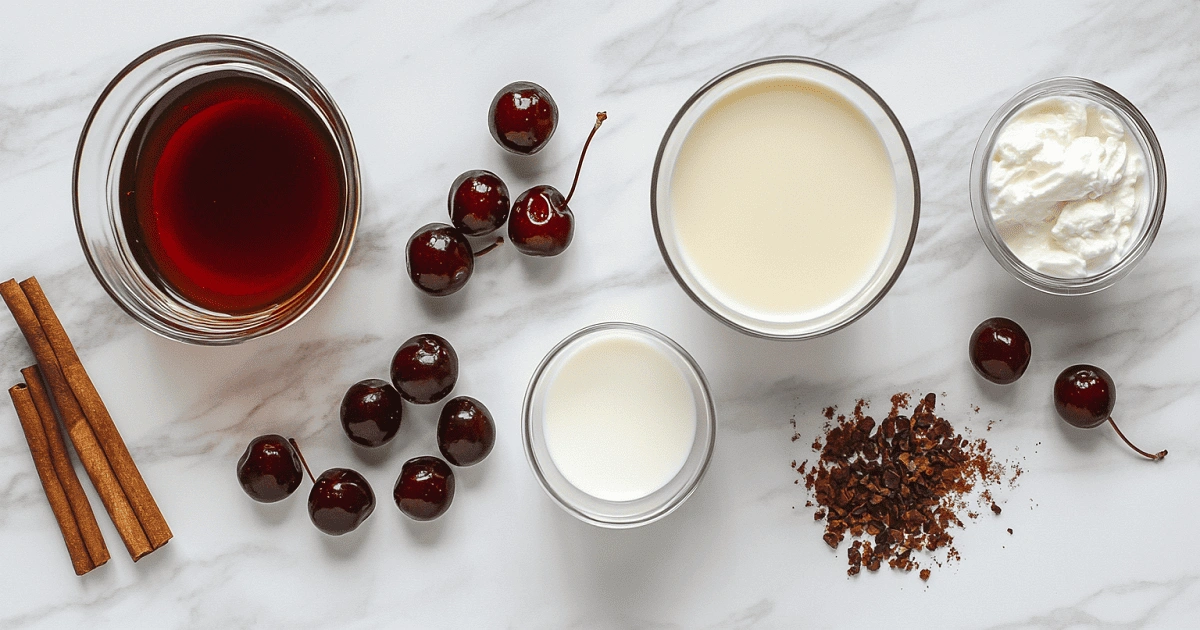  Ingredients for Iced Cherry Chai Latte
