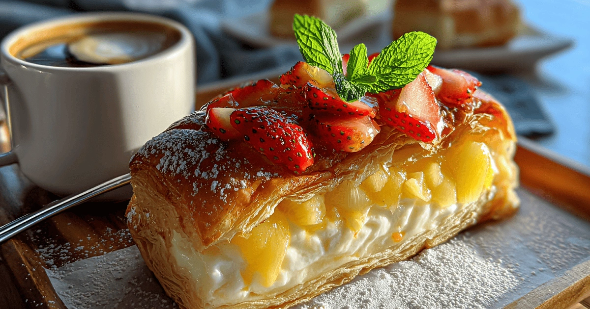 king hawaiian cheesecake danish served with coffee