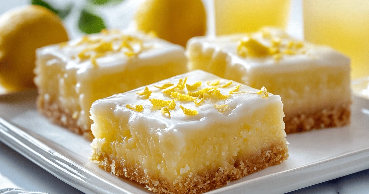 lemon brownies with tea and whole lemons