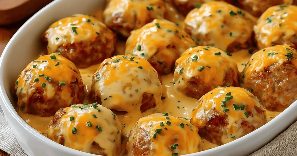 Rotel cream cheese sausage balls fresh and golden brown