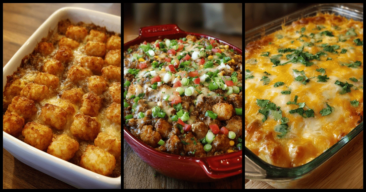 Variations of tater tot casserole dishes