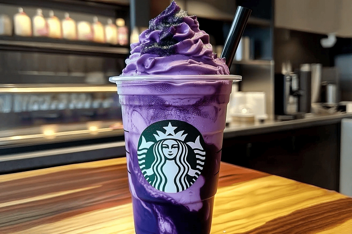 ube frappuccino starbucks-inspired homemade copycat recipe