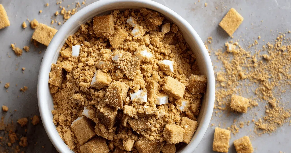 Cookie crumble topping for raspberry custard crunch milkshakes