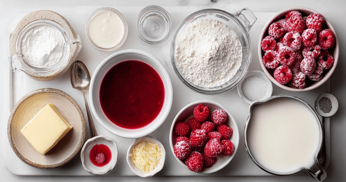 Ingredients for Raspberry Sugar Cookies recipe