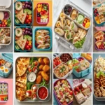 Creative school lunch ideas for kids in colorful bento boxes